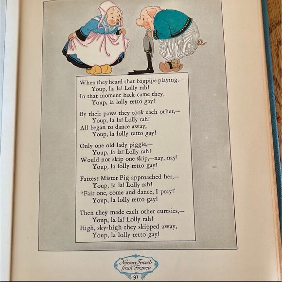 1927 Nursery Friends From France My Travelship For Children Nursery Rhymes - Picture 6 of 6